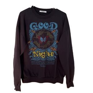 Urban Outfitters X PROJECT SOCIAL T Pullover Large/x-Large Good Night Butterfly
